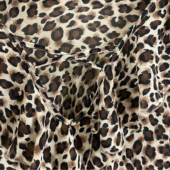 Victoria’s Secret Vintage Leopard Mini Dress Night Gown Cover Up Y2K Size Small - Picture 4 of 10